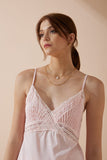 Eliza Pink Lace Satin Cami Top