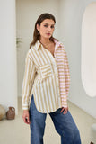 Jaxon Pink Yellow Contrast Stripe Shirt