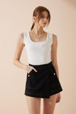 Bellamy Black Asymmetric Skort